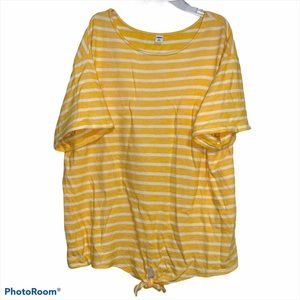 Old Navy XXL white/yellow striped tee